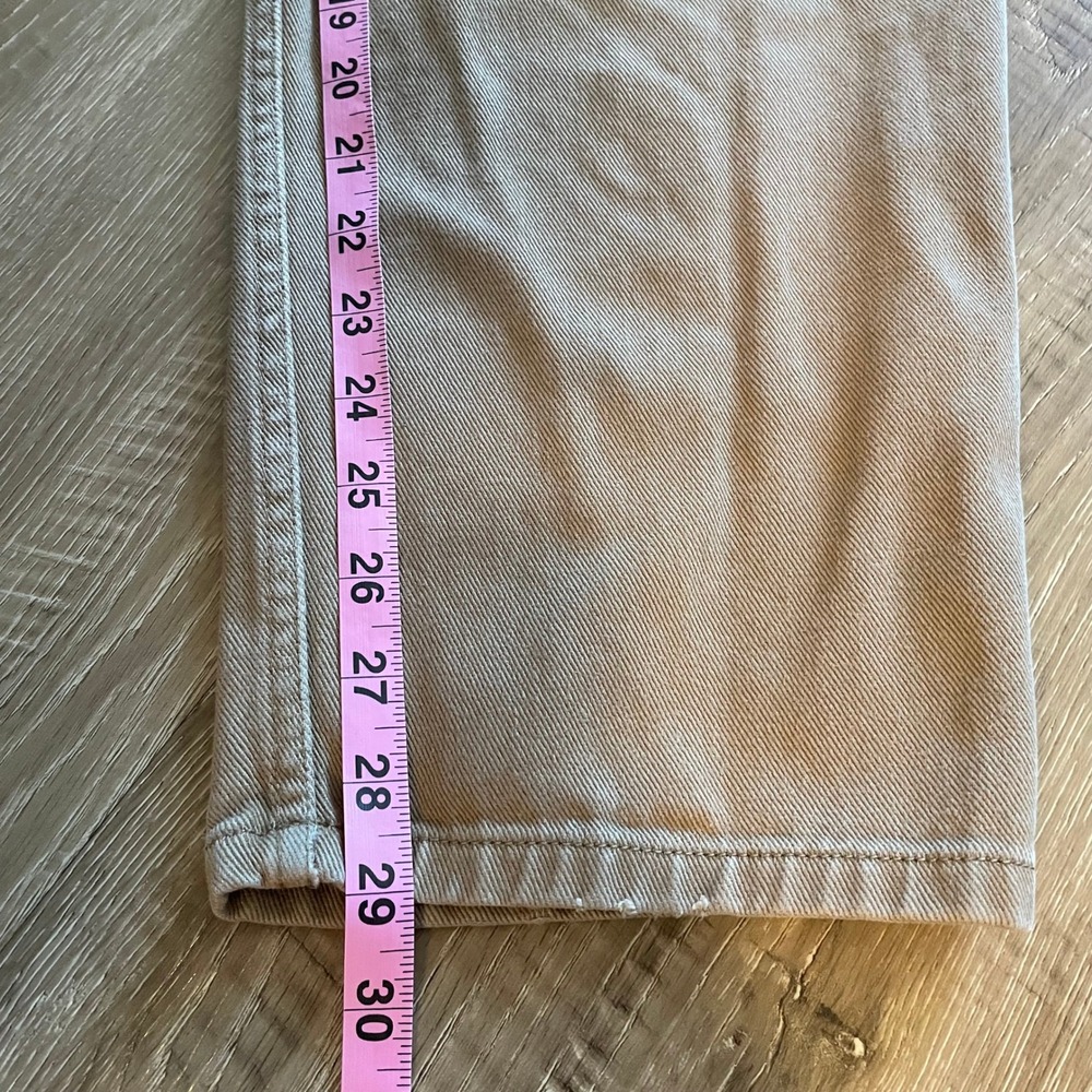 Lands End Fit 3 Khaki Tan Straight Leg Pants Womens 10 High Rise Cotton Twill - Picture 5 of 10